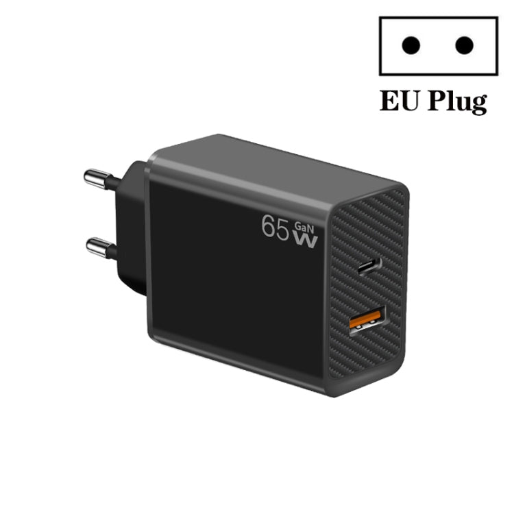 GaN PD48W Type-C PD3.0 + USB3.0 Notebook Adapter for MacBook Series ,EU Plug, EU Plug