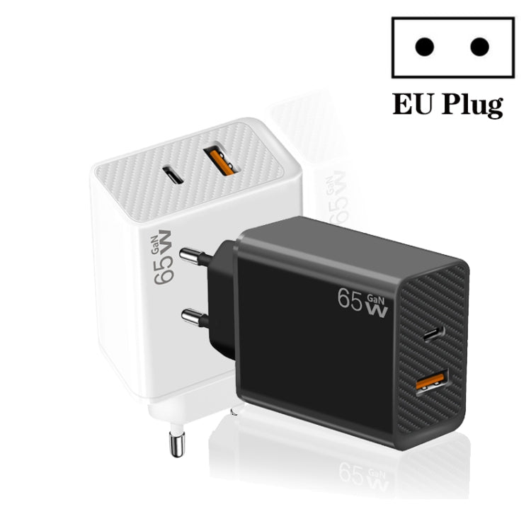 GaN PD48W Type-C PD3.0 + USB3.0 Notebook Adapter for MacBook Series ,EU Plug, EU Plug