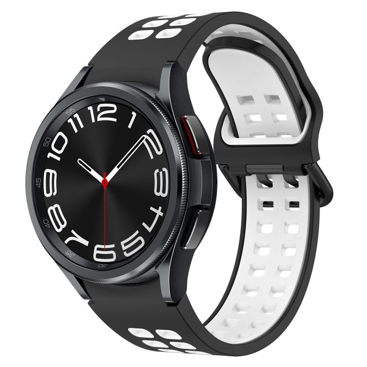 Two-Color Breathable Silicone Watch Band, For Samsung Galaxy Watch 6 40mm, For Samsung Galaxy Watch 6 Classic 43mm