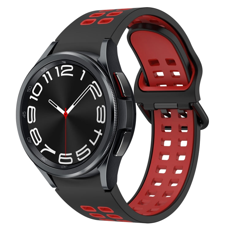 Two-Color Breathable Silicone Watch Band, For Samsung Galaxy Watch 6 40mm, For Samsung Galaxy Watch 6 Classic 43mm