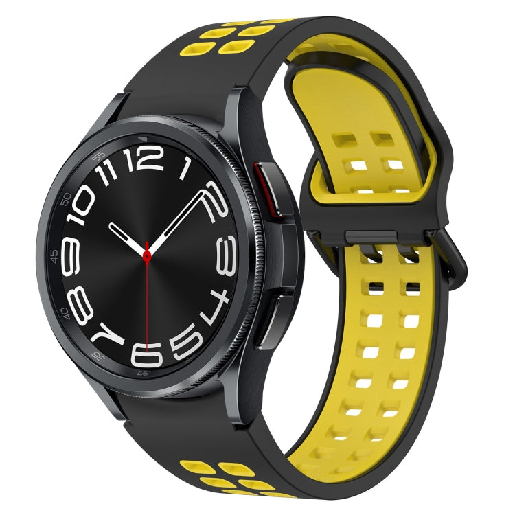 Two-Color Breathable Silicone Watch Band, For Samsung Galaxy Watch 6 40mm, For Samsung Galaxy Watch 6 Classic 43mm