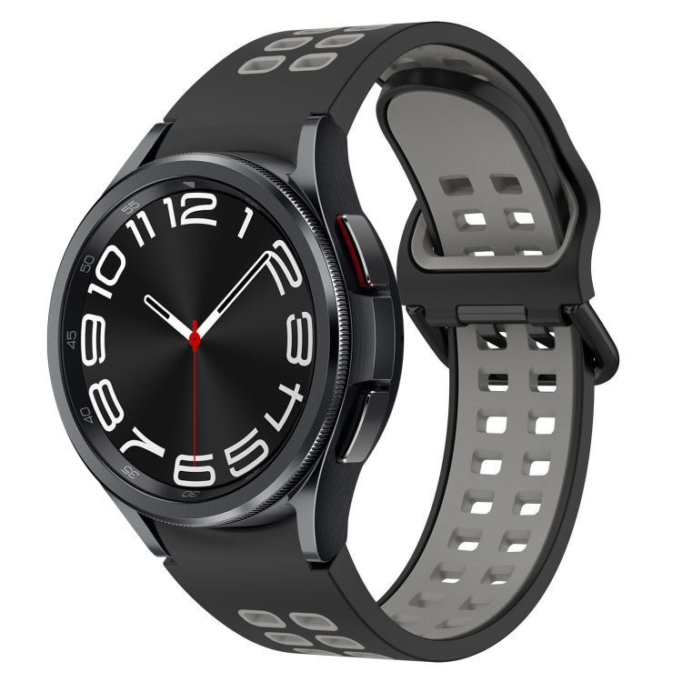 Two-Color Breathable Silicone Watch Band, For Samsung Galaxy Watch 6 40mm, For Samsung Galaxy Watch 6 Classic 43mm