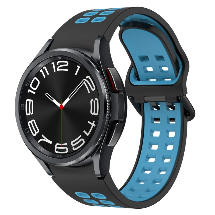 Two-Color Breathable Silicone Watch Band, For Samsung Galaxy Watch 6 40mm, For Samsung Galaxy Watch 6 Classic 43mm