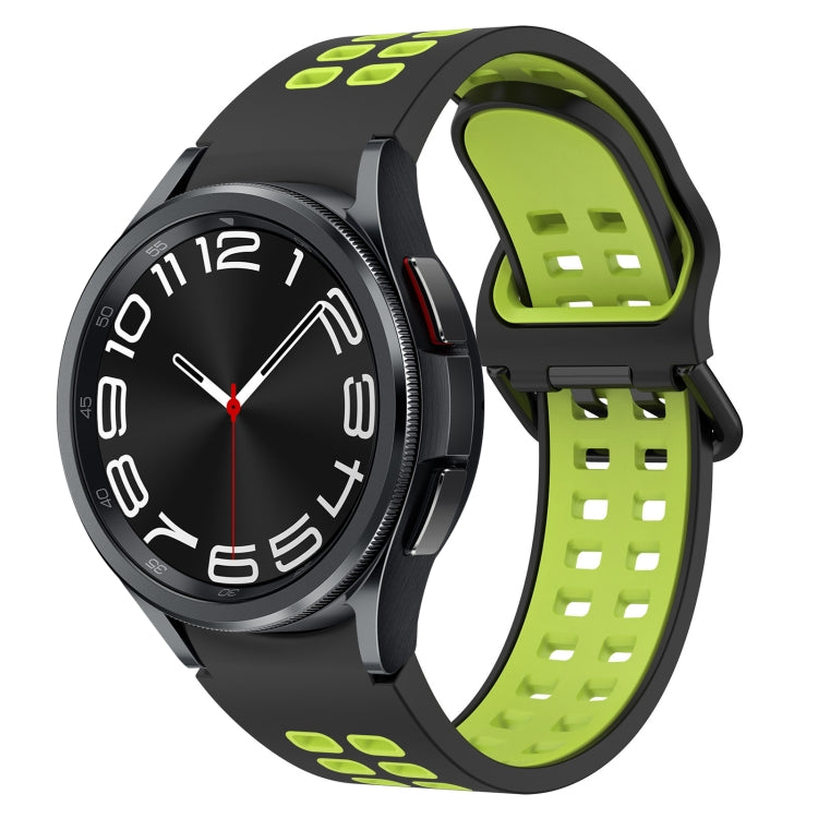 Two-Color Breathable Silicone Watch Band, For Samsung Galaxy Watch 6 40mm, For Samsung Galaxy Watch 6 Classic 43mm