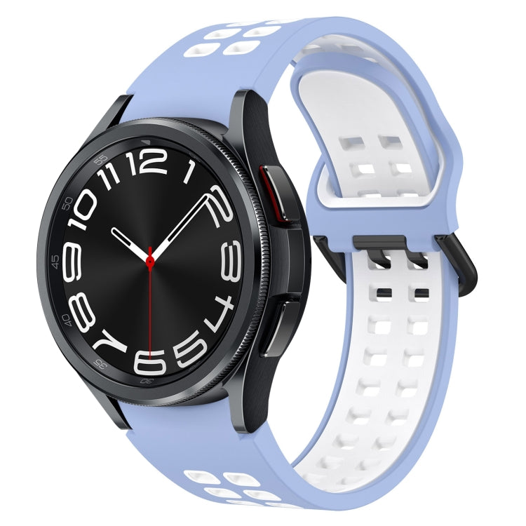 Two-Color Breathable Silicone Watch Band, For Samsung Galaxy Watch 6 40mm, For Samsung Galaxy Watch 6 Classic 43mm