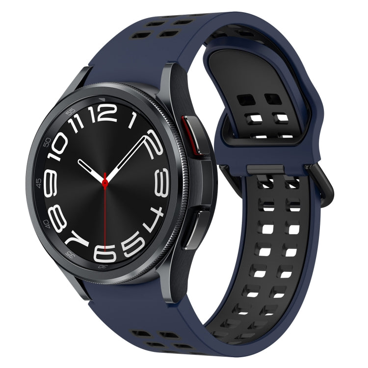Two-Color Breathable Silicone Watch Band, For Samsung Galaxy Watch 6 40mm, For Samsung Galaxy Watch 6 Classic 43mm