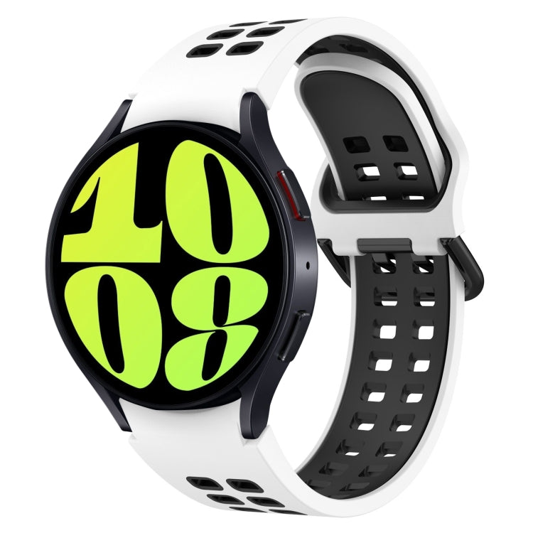 Two-Color Breathable Silicone Watch Band, For Samsung Galaxy Watch 6 40mm, For Samsung Galaxy Watch 6 Classic 43mm