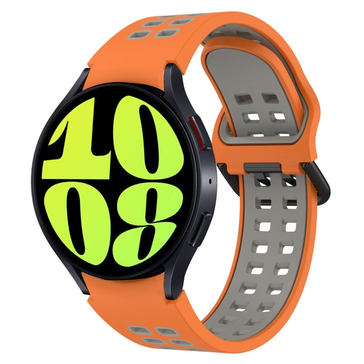 Two-Color Breathable Silicone Watch Band, For Samsung Galaxy Watch 6 40mm, For Samsung Galaxy Watch 6 Classic 43mm