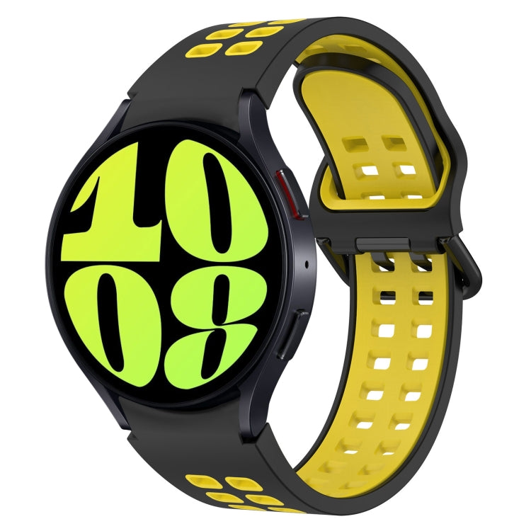 Two-Color Breathable Silicone Watch Band, For Samsung Galaxy Watch 6 40mm, For Samsung Galaxy Watch 6 Classic 43mm