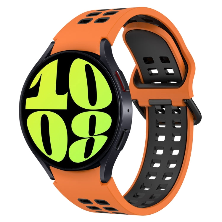 Two-Color Breathable Silicone Watch Band, For Samsung Galaxy Watch 6 40mm, For Samsung Galaxy Watch 6 Classic 43mm