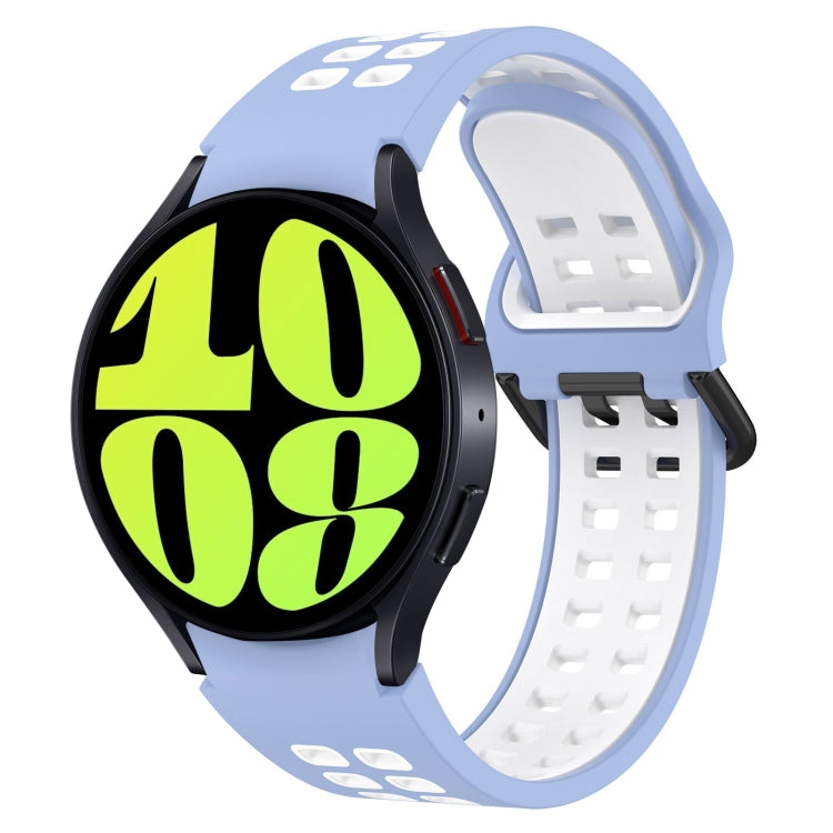 Two-Color Breathable Silicone Watch Band, For Samsung Galaxy Watch 6 40mm, For Samsung Galaxy Watch 6 Classic 43mm