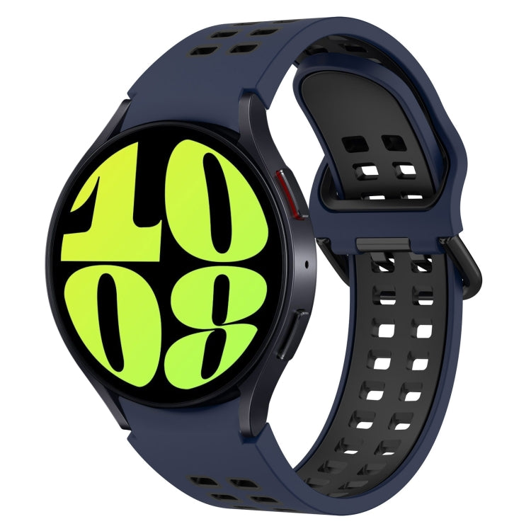 Two-Color Breathable Silicone Watch Band, For Samsung Galaxy Watch 6 40mm, For Samsung Galaxy Watch 6 Classic 43mm
