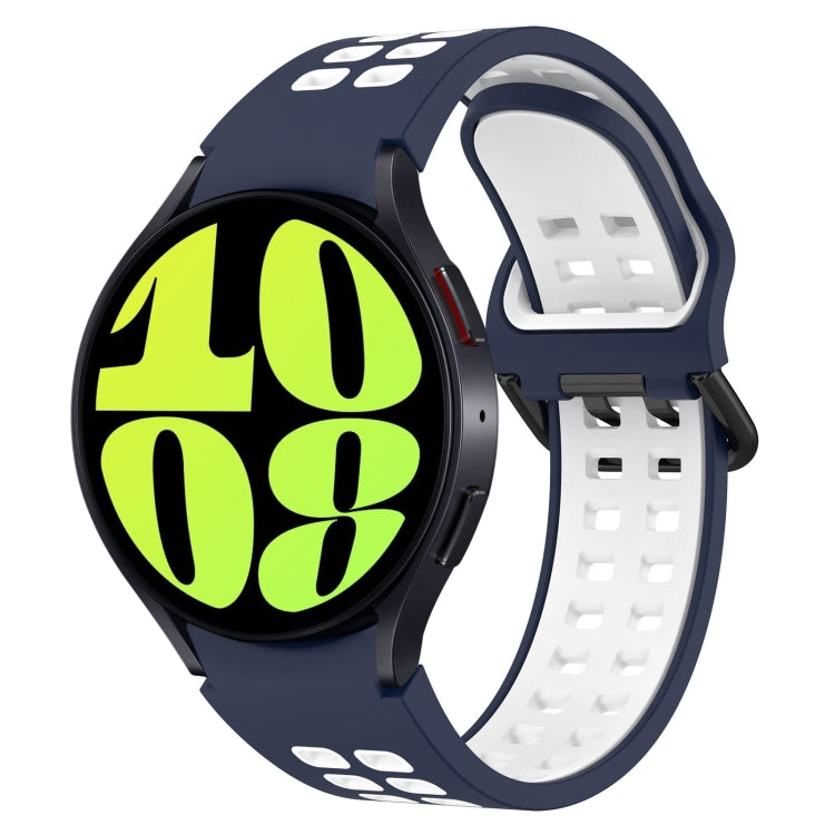Two-Color Breathable Silicone Watch Band, For Samsung Galaxy Watch 6 40mm, For Samsung Galaxy Watch 6 Classic 43mm