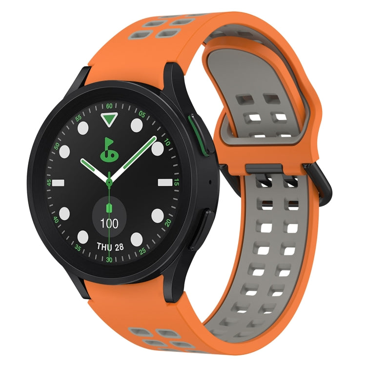 Two-Color Breathable Silicone Watch Band, For Samsung Galaxy watch 5 Pro Golf Edition, For Samsung Galaxy watch 5 Golf Edition