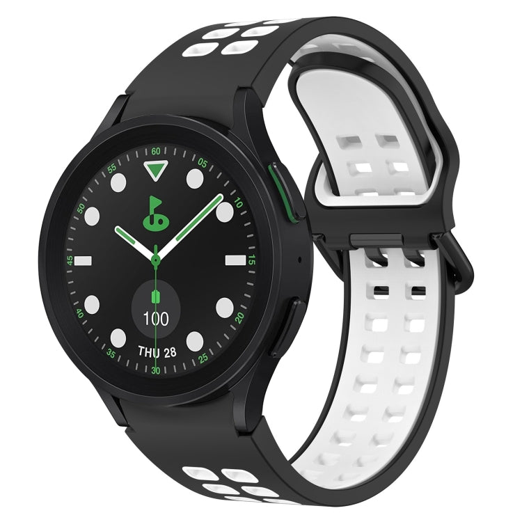 Two-Color Breathable Silicone Watch Band, For Samsung Galaxy watch 5 Pro Golf Edition, For Samsung Galaxy watch 5 Golf Edition