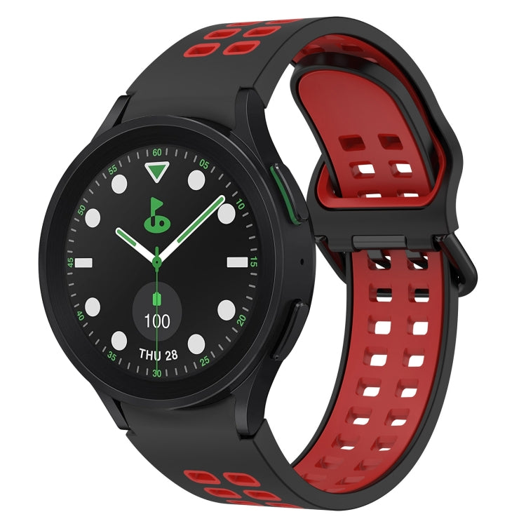 Two-Color Breathable Silicone Watch Band, For Samsung Galaxy watch 5 Pro Golf Edition, For Samsung Galaxy watch 5 Golf Edition