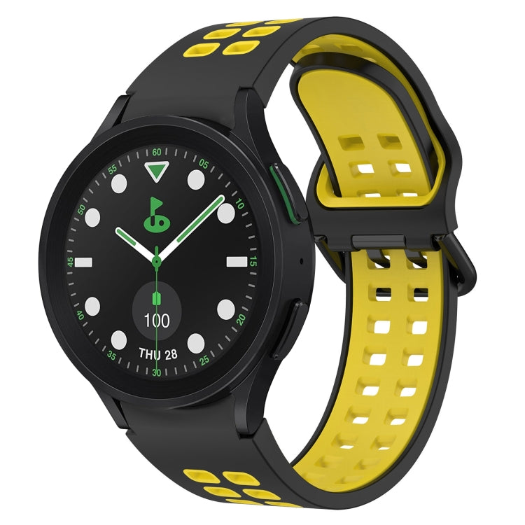 Two-Color Breathable Silicone Watch Band, For Samsung Galaxy watch 5 Pro Golf Edition, For Samsung Galaxy watch 5 Golf Edition