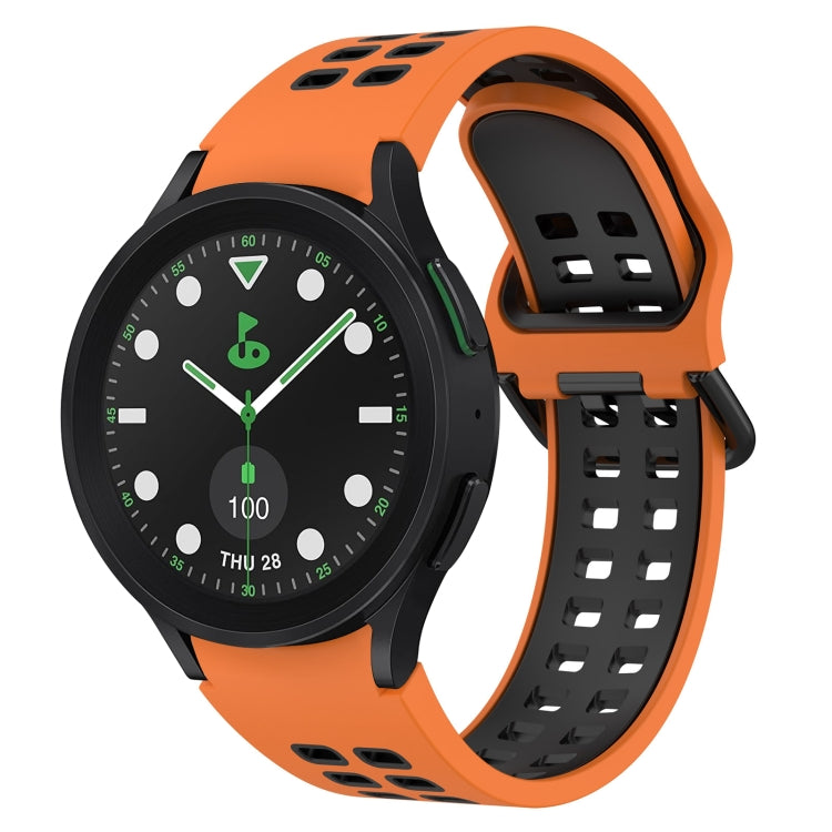 Two-Color Breathable Silicone Watch Band, For Samsung Galaxy watch 5 Pro Golf Edition, For Samsung Galaxy watch 5 Golf Edition