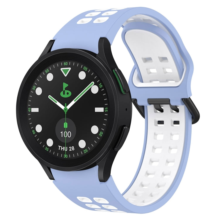Two-Color Breathable Silicone Watch Band, For Samsung Galaxy watch 5 Pro Golf Edition, For Samsung Galaxy watch 5 Golf Edition