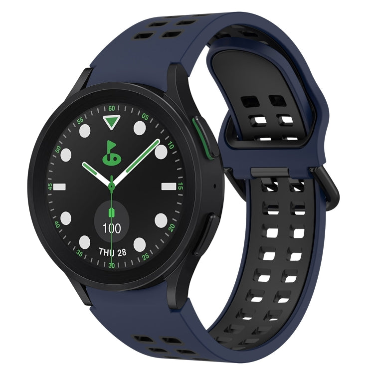 Two-Color Breathable Silicone Watch Band, For Samsung Galaxy watch 5 Pro Golf Edition, For Samsung Galaxy watch 5 Golf Edition