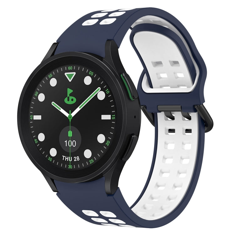 Two-Color Breathable Silicone Watch Band, For Samsung Galaxy watch 5 Pro Golf Edition, For Samsung Galaxy watch 5 Golf Edition