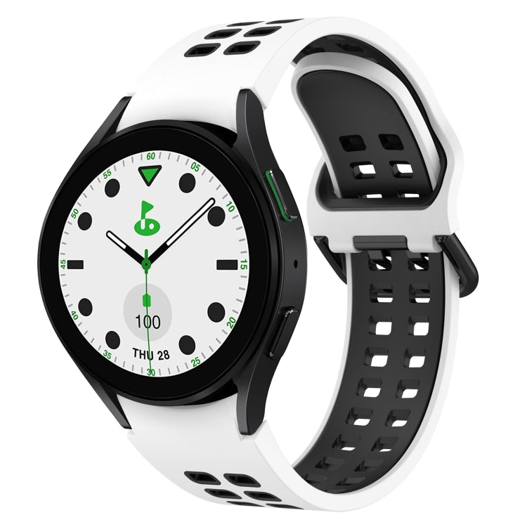 Two-Color Breathable Silicone Watch Band, For Samsung Galaxy watch 5 Pro Golf Edition, For Samsung Galaxy watch 5 Golf Edition