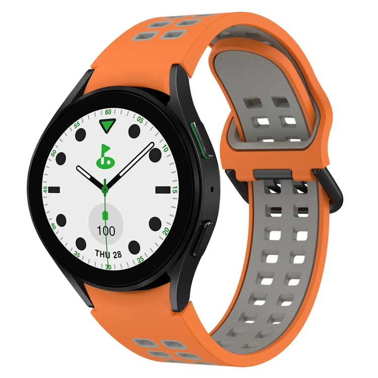Two-Color Breathable Silicone Watch Band, For Samsung Galaxy watch 5 Pro Golf Edition, For Samsung Galaxy watch 5 Golf Edition