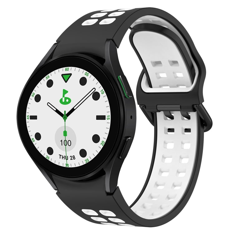 Two-Color Breathable Silicone Watch Band, For Samsung Galaxy watch 5 Pro Golf Edition, For Samsung Galaxy watch 5 Golf Edition