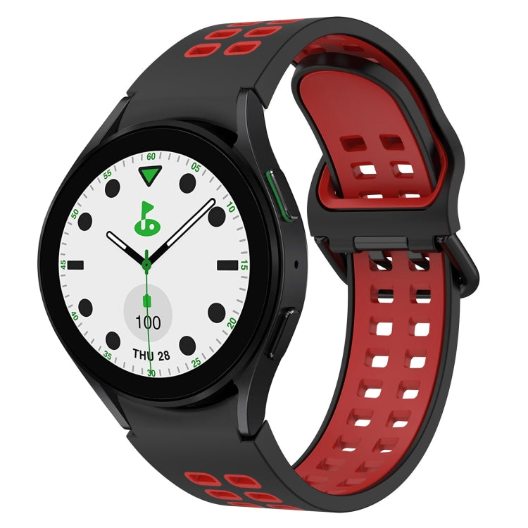Two-Color Breathable Silicone Watch Band, For Samsung Galaxy watch 5 Pro Golf Edition, For Samsung Galaxy watch 5 Golf Edition