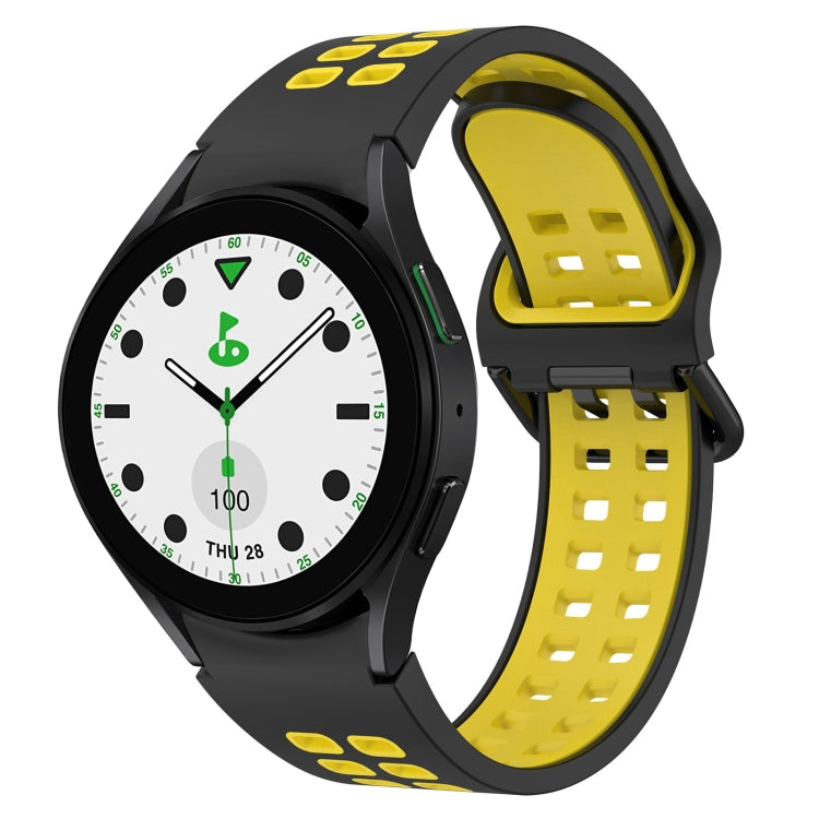 Two-Color Breathable Silicone Watch Band, For Samsung Galaxy watch 5 Pro Golf Edition, For Samsung Galaxy watch 5 Golf Edition
