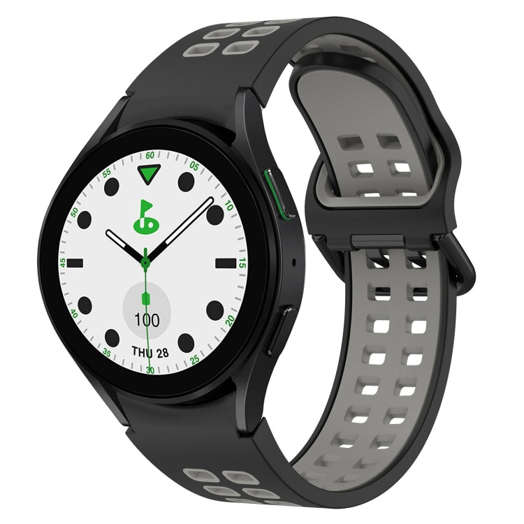 Two-Color Breathable Silicone Watch Band, For Samsung Galaxy watch 5 Pro Golf Edition, For Samsung Galaxy watch 5 Golf Edition