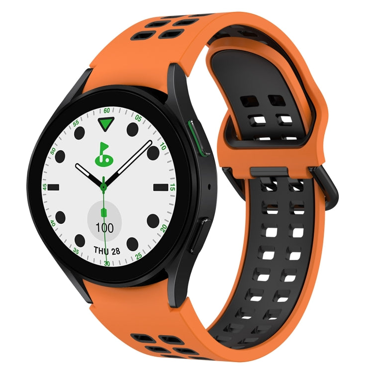 Two-Color Breathable Silicone Watch Band, For Samsung Galaxy watch 5 Pro Golf Edition, For Samsung Galaxy watch 5 Golf Edition