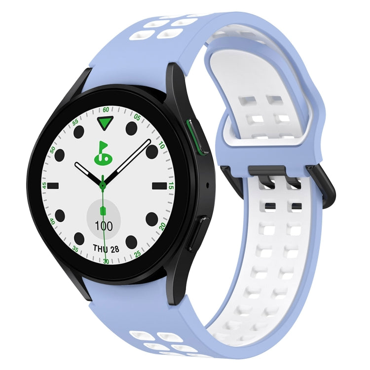 Two-Color Breathable Silicone Watch Band, For Samsung Galaxy watch 5 Pro Golf Edition, For Samsung Galaxy watch 5 Golf Edition