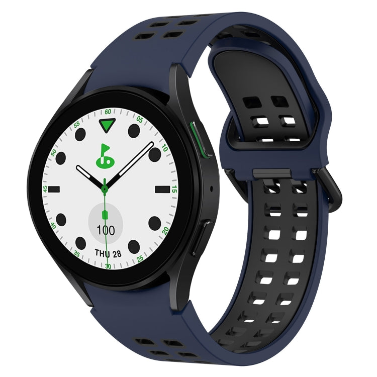 Two-Color Breathable Silicone Watch Band, For Samsung Galaxy watch 5 Pro Golf Edition, For Samsung Galaxy watch 5 Golf Edition