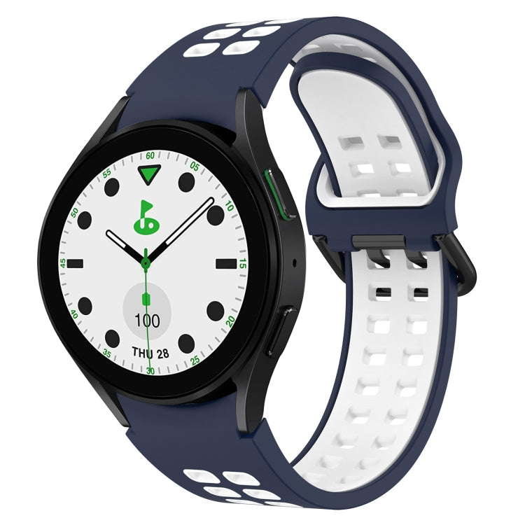 Two-Color Breathable Silicone Watch Band, For Samsung Galaxy watch 5 Pro Golf Edition, For Samsung Galaxy watch 5 Golf Edition