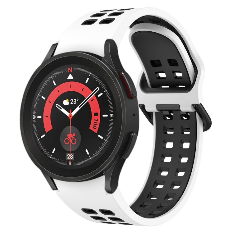 Two-Color Breathable Silicone Watch Band, For Samsung Galaxy Watch 5 44mm, For Samsung Galaxy Watch 5 Pro 45mm