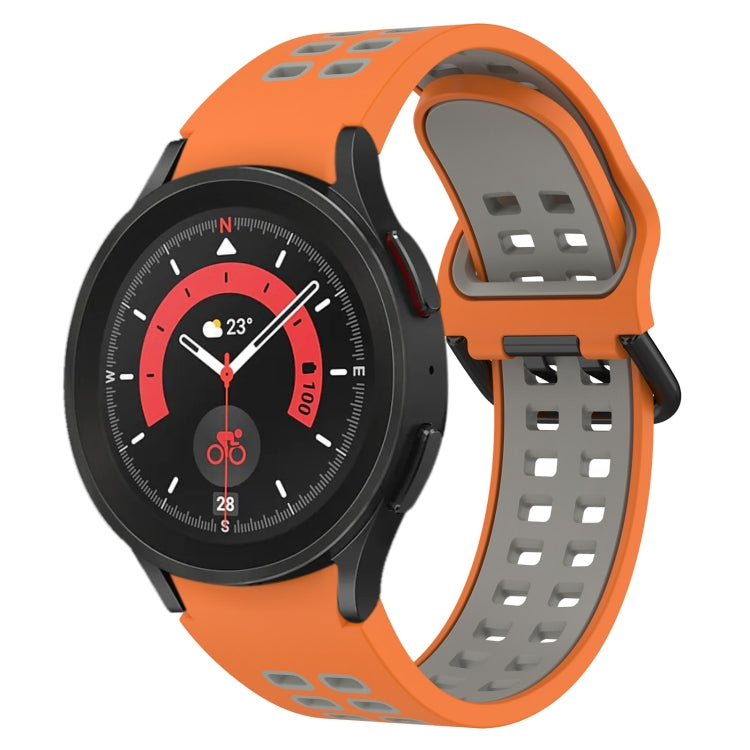 Two-Color Breathable Silicone Watch Band, For Samsung Galaxy Watch 5 44mm, For Samsung Galaxy Watch 5 Pro 45mm