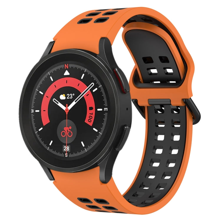 Two-Color Breathable Silicone Watch Band, For Samsung Galaxy Watch 5 44mm, For Samsung Galaxy Watch 5 Pro 45mm