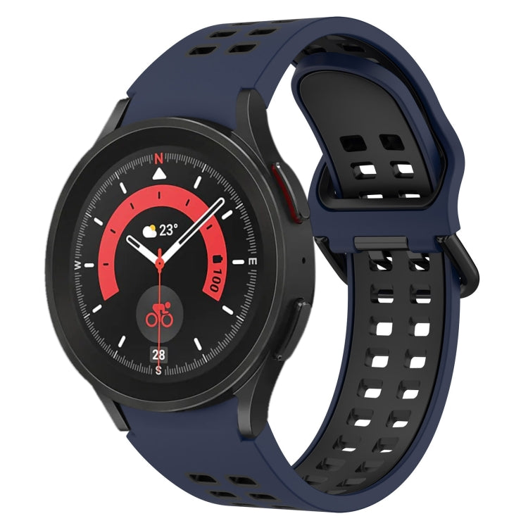 Two-Color Breathable Silicone Watch Band, For Samsung Galaxy Watch 5 44mm, For Samsung Galaxy Watch 5 Pro 45mm