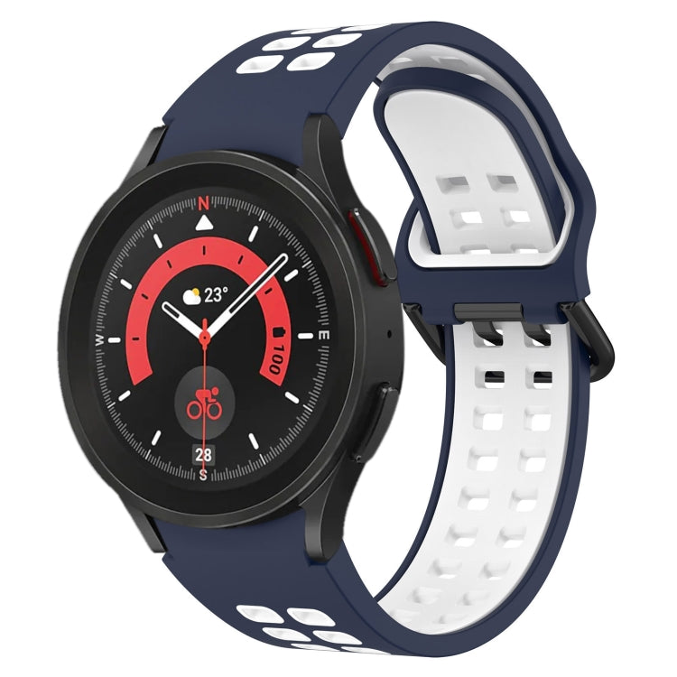 Two-Color Breathable Silicone Watch Band, For Samsung Galaxy Watch 5 44mm, For Samsung Galaxy Watch 5 Pro 45mm