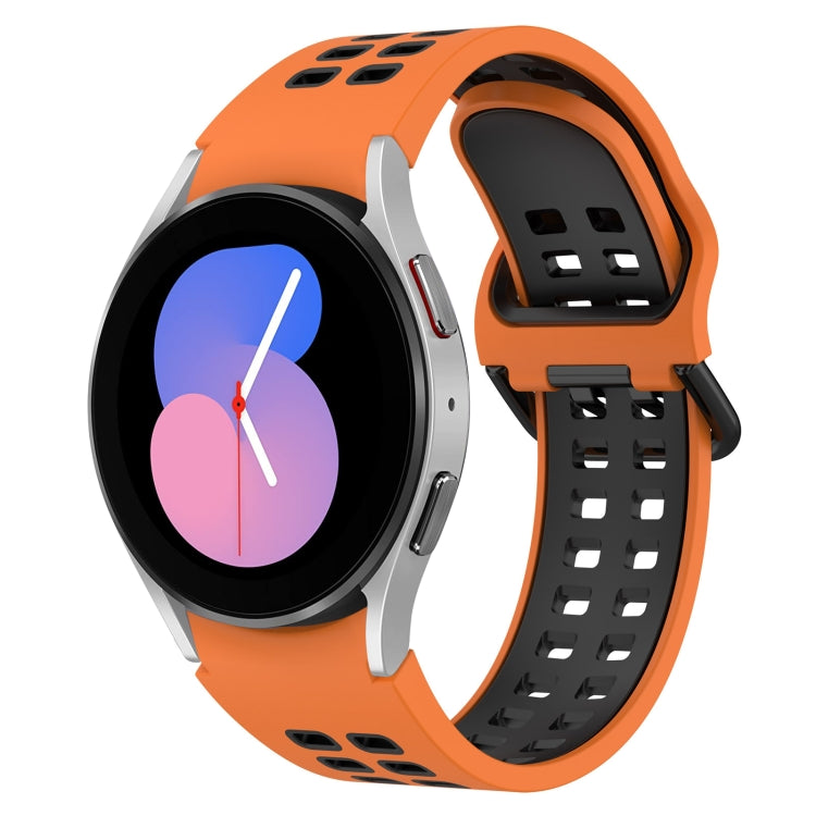 Two-Color Breathable Silicone Watch Band, For Samsung Galaxy Watch 5 40mm, For Samsung Galaxy Watch 4 44mm