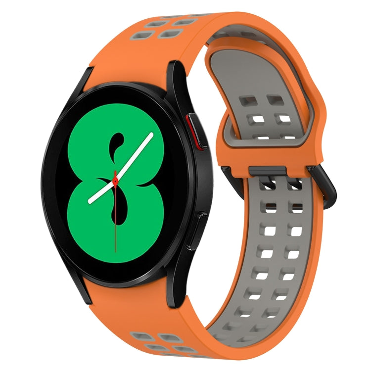 Two-Color Breathable Silicone Watch Band, For Samsung Galaxy Watch 4 40mm, For Samsung Galaxy Watch 4 Classic 46mm
