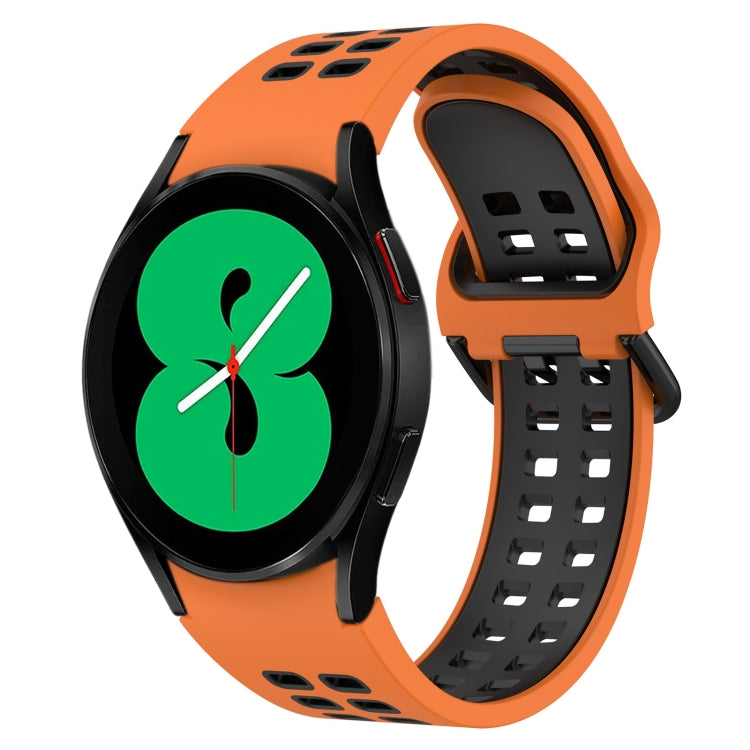 Two-Color Breathable Silicone Watch Band, For Samsung Galaxy Watch 4 40mm, For Samsung Galaxy Watch 4 Classic 46mm