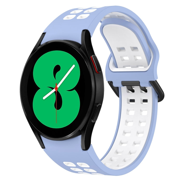 Two-Color Breathable Silicone Watch Band, For Samsung Galaxy Watch 4 40mm, For Samsung Galaxy Watch 4 Classic 46mm