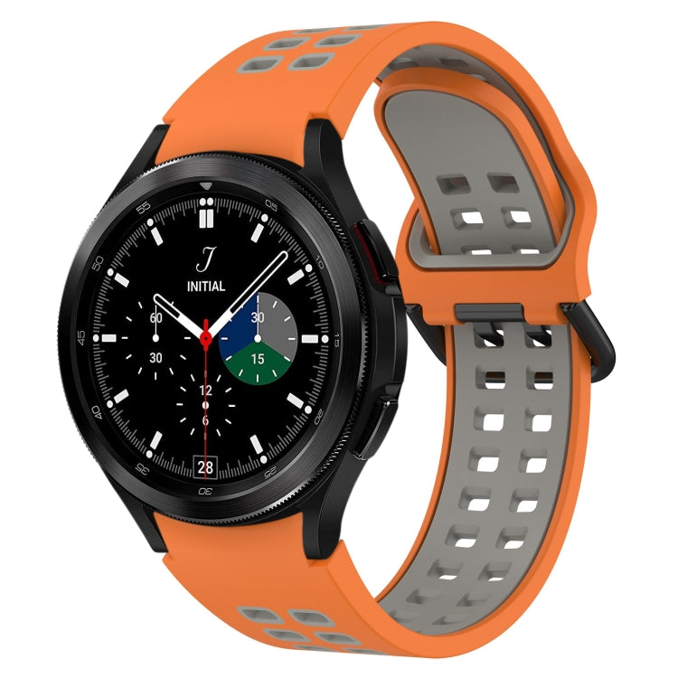 Two-Color Breathable Silicone Watch Band, For Samsung Galaxy Watch 4 40mm, For Samsung Galaxy Watch 4 Classic 46mm