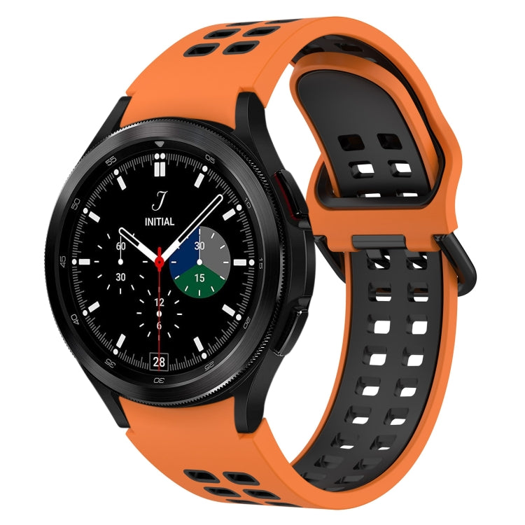 Two-Color Breathable Silicone Watch Band, For Samsung Galaxy Watch 4 40mm, For Samsung Galaxy Watch 4 Classic 46mm
