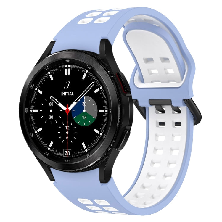 Two-Color Breathable Silicone Watch Band, For Samsung Galaxy Watch 4 40mm, For Samsung Galaxy Watch 4 Classic 46mm