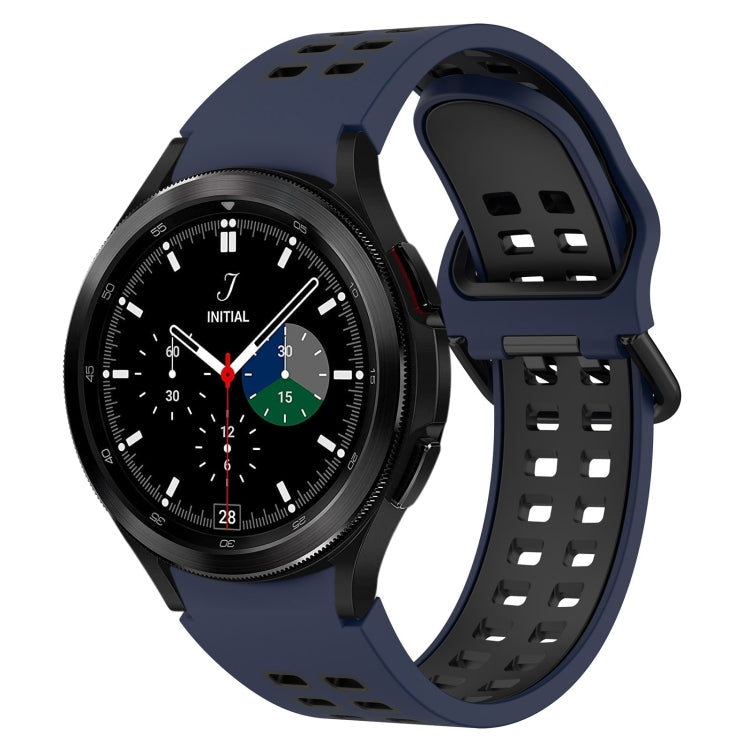 Two-Color Breathable Silicone Watch Band, For Samsung Galaxy Watch 4 40mm, For Samsung Galaxy Watch 4 Classic 46mm