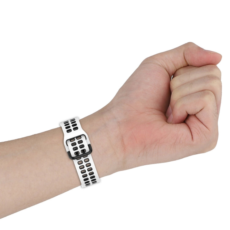 Two-Color Breathable Silicone Watch Band, For Samsung Galaxy Watch 4 40mm, For Samsung Galaxy Watch 4 Classic 46mm