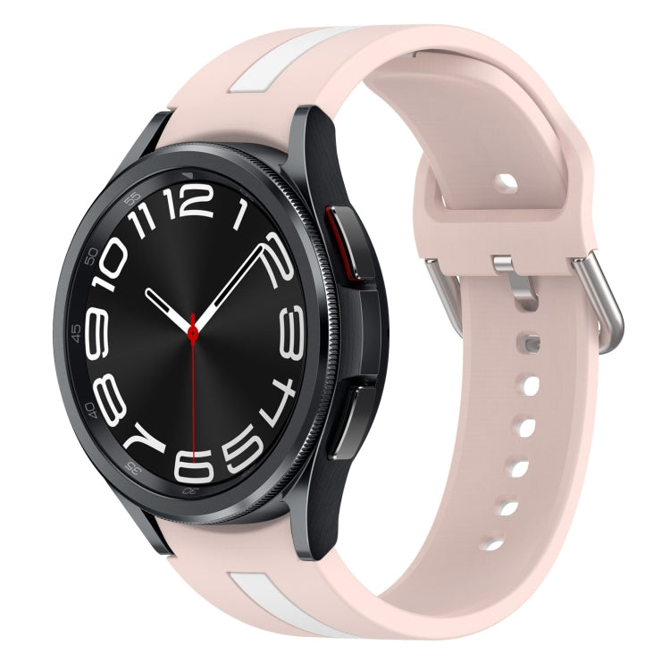 Two-Color Silicone Watch Band, For Samsung Galaxy Watch 6 Classic 47mm, For Samsung Galaxy Watch 6 44mm